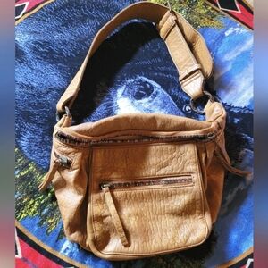 FREE PEOPLE Tan Leather Shoulder Bag